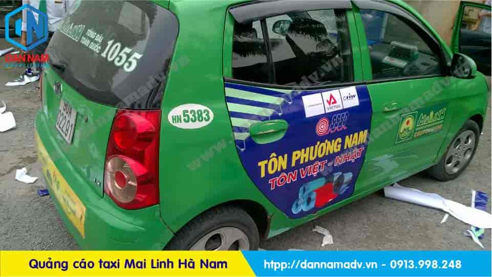 Quảng cáo trên taxi Mai Linh Hà Nam - Tôn Phương Nam