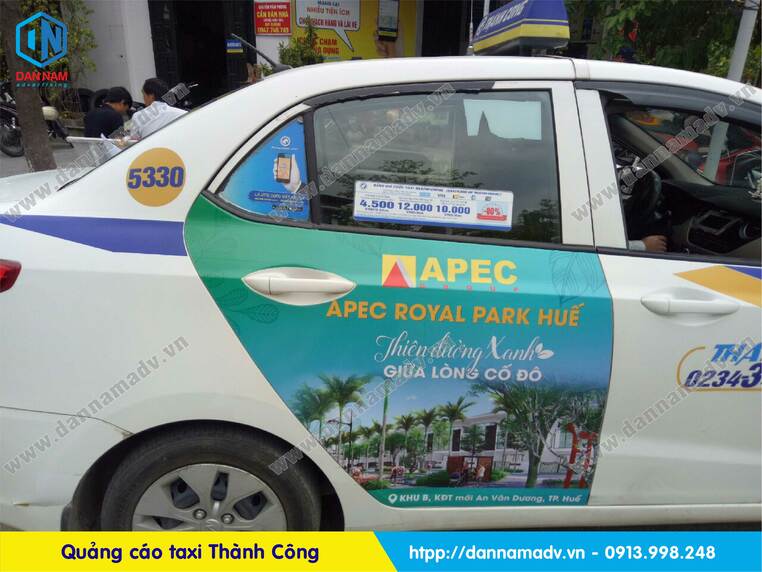 Quảng cáo taxi Thành Công tại Huế - Apec Land 3