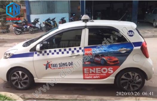 Dầu Nhớ Eneos Quảng cáo taxi Sông Đà tại Hòa Bình