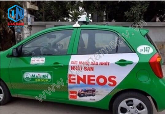 Quảng cáo trên cửa taxi Đắk Nông - Dầu Nhớt Eneos