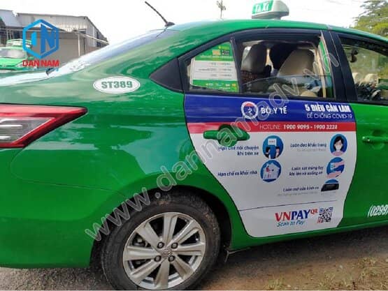Bộ Y Tế Truyền thông trên taxi Mai Linh 4 chỗ tại Sóc Trăng
